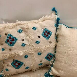 2 hand made Moroccan design pillows